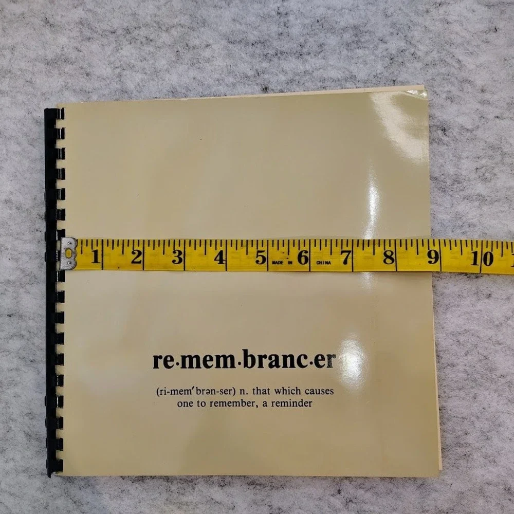 Vintage Remembrancer Weekly Planner Spiral Undated Organizer Cream Minimalist